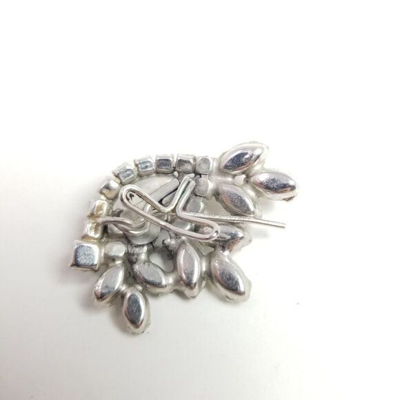 Vintage Rhinestone Cluster Button, Siver Tone, Retro Sparkle, Estate - Picture 3 of 5